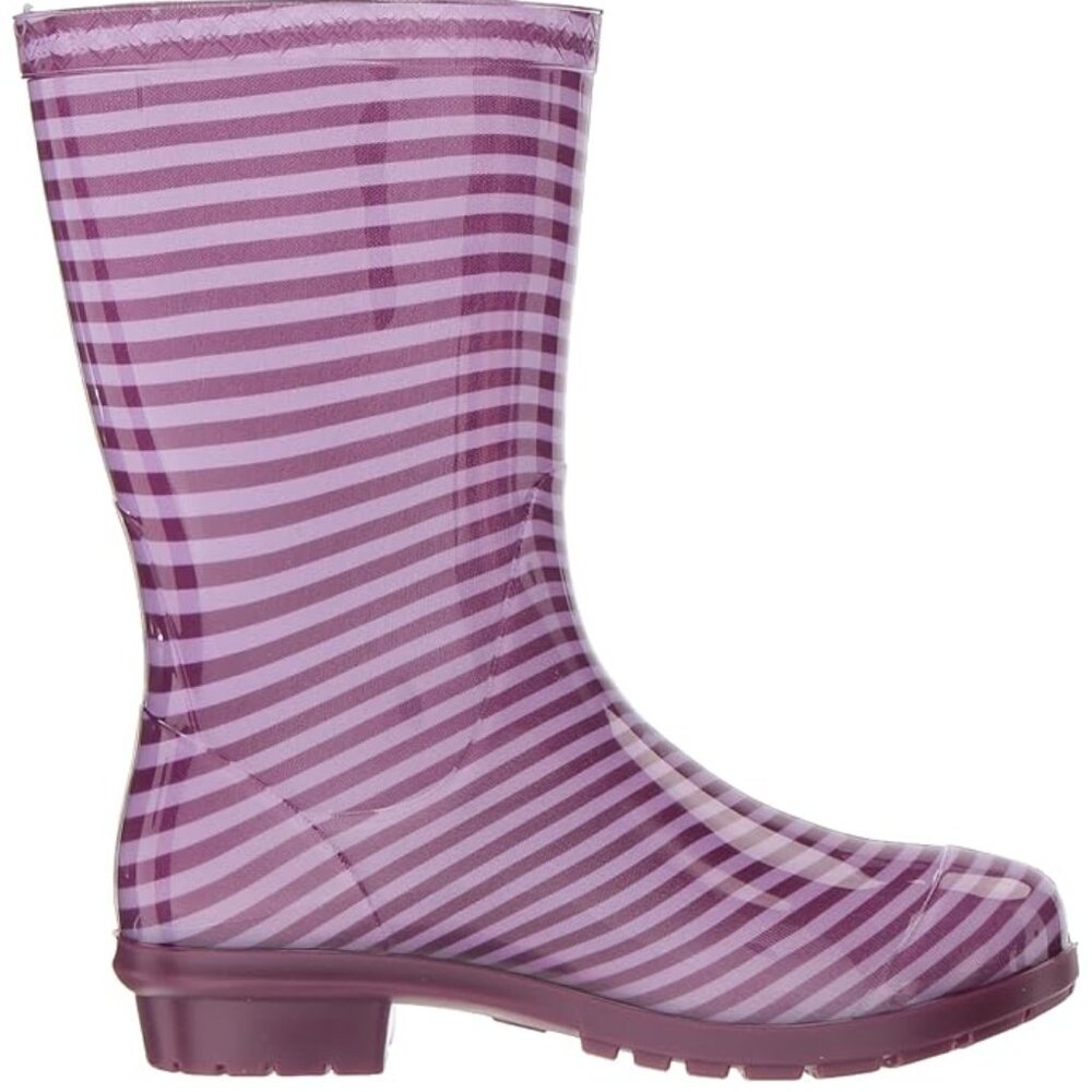 UGG Girls' K Raana Stripes Pull-on Boot, ‏ Purple Passion Size 7 M